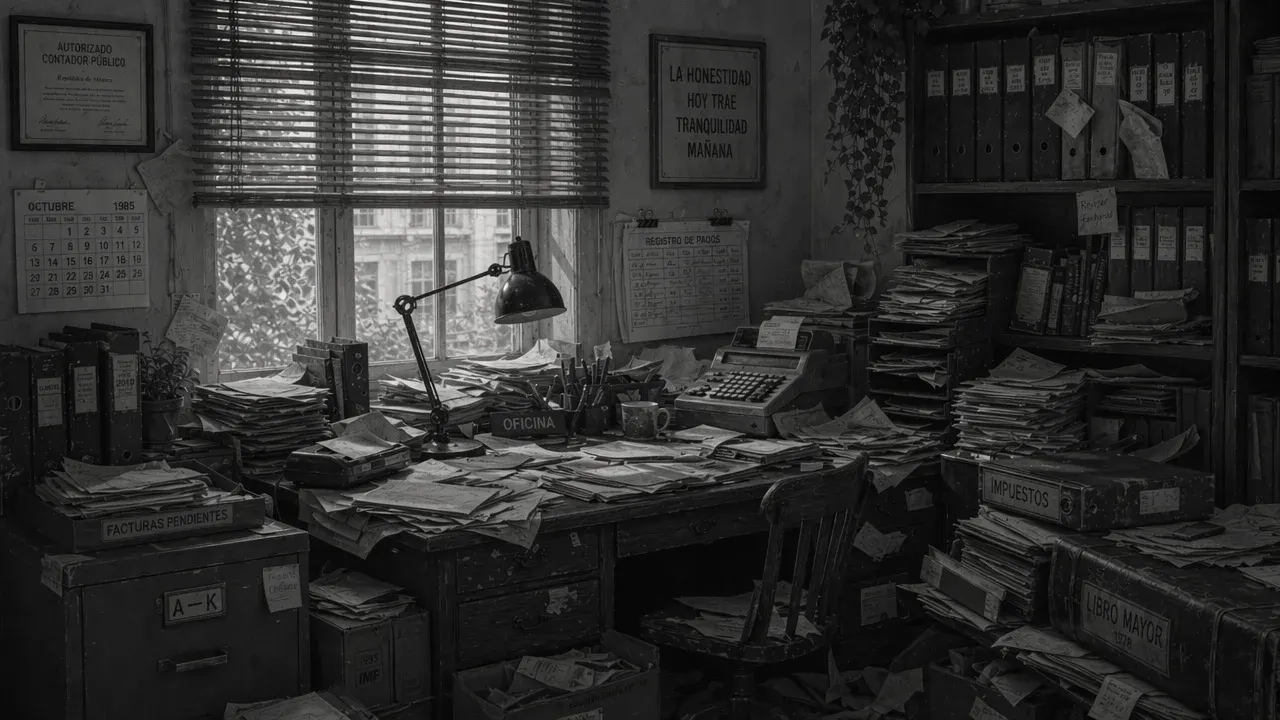 Pilas de papel. Plazos que se escapan. Hojas de cálculo. Persiguiendo a tu asesor.